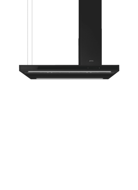 Smeg - Okap wyspowy, 120 cm, czarny mat Universal Klti12L4Mb Czarny mat