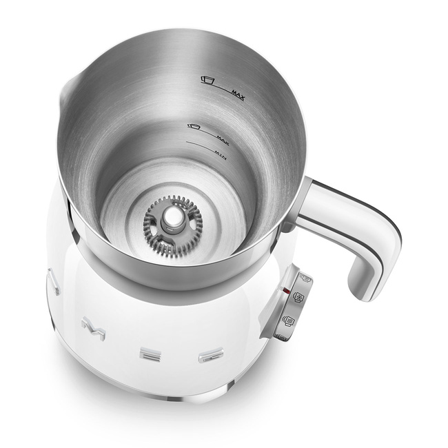 Smeg - Spieniacz do mleka, biały 50's Style MFF11WHEU Biały