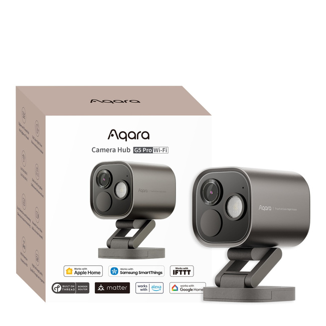 AQARA Camera Hub G5 Pro 1520p Kamera IP Zigbee Wi-Fi Szara Monitoring Smart Home