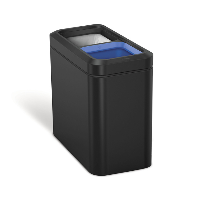Kosz do segregacji Simplehuman Slim Open CW2105, 20 l (10 + 10 l), matowa czerń