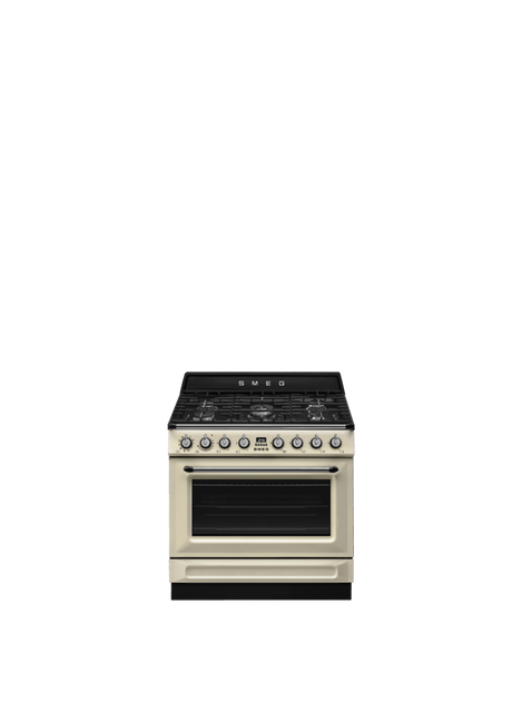 Smeg - Kuchnia wolnostojąca z płytą gazową Victoria TR90GMP Kremowy