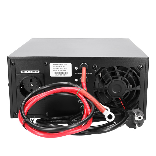 Inwerter Extralink Piorun 2000VA/1600W, czysta sinusoida, akumulator 24 V
