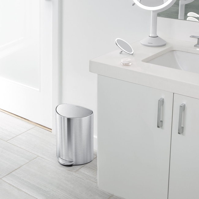 Kosz pedałowy Simplehuman półokrągły 6 l CW2106, szczotkowana stal
