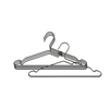 Wieszaki na ubrania Brabantia z anodowanego aluminium, czarne, 4 sztuki