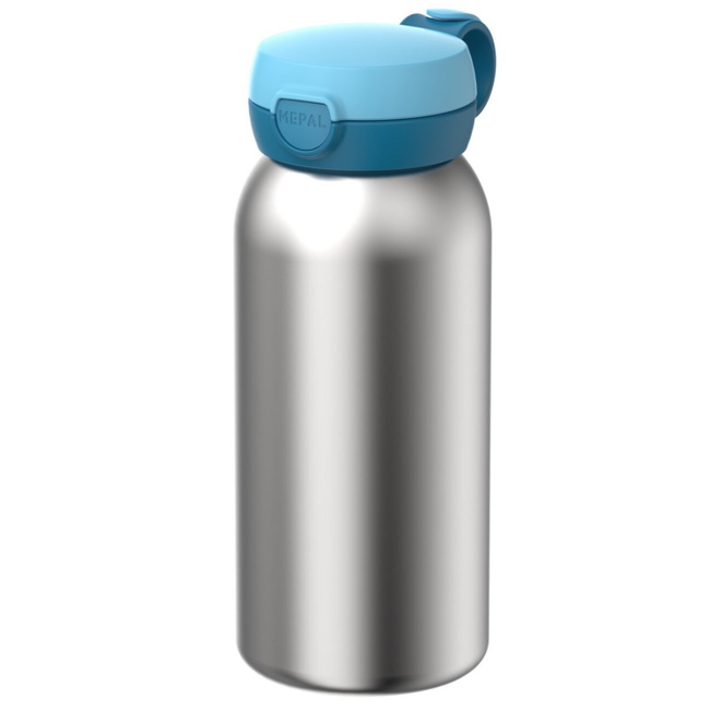 Stalowe butelki z flip cap 600 ml Cool Blue - Mepal