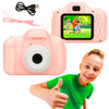 Extralink Kids Camera H20 Różowy - Aparat Cyfrowy - 1080p 30fps, Wyświetlacz 2.0"