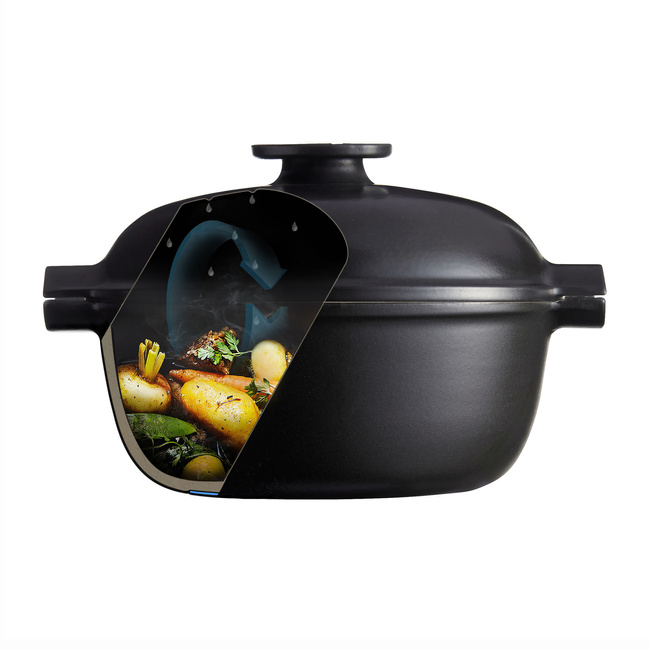 Garnek Ceramiczny "Delight" Na Indukcję 4l - Czarny Dp