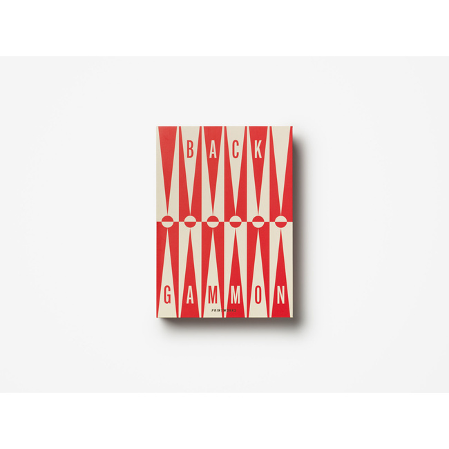 Backgammon Printworks Art of Backgammon, czerwono-kremowy, dla 2 graczy
