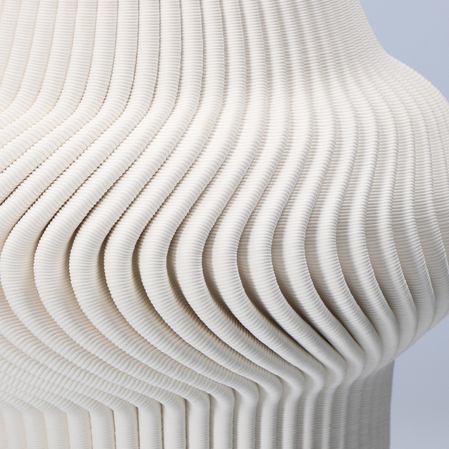 Rituali Domestici Lino Biały Wazon 35.5 x 23 cm