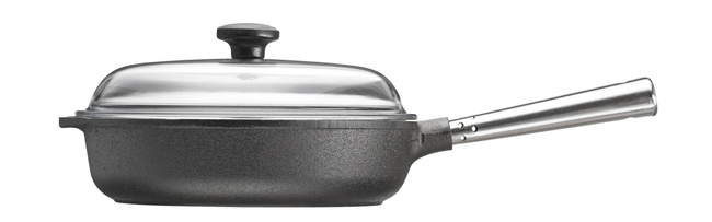 Professional Patelnia sauté z pokrywką - 25 cm, Czarny - Skeppshult