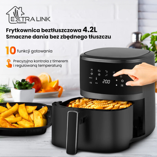 Extralink Home Air Fryer 4.2L Eu | Frytkownica Beztłuszczowa |
