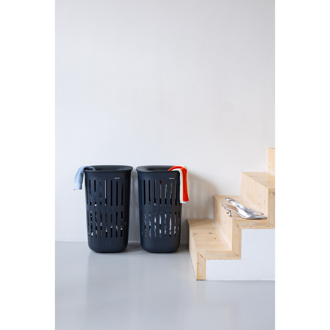 Kosz na pranie Brabantia Collect-It 55 L z pokrywą Quick-Drop, czarny