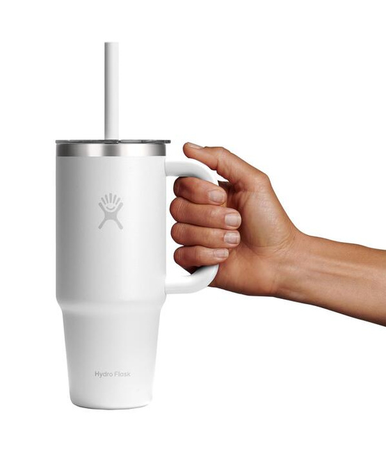Kubek podróżny Hydro Flask Travel Tumbler 24 oz ze słomką, biały