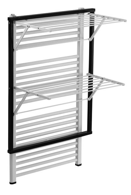 Arredamenti Klaus Suszarka na pranie na kaloryfer - 89 x 68 cm, Czarny