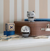 Figurka Hoptimist Cat Light Grey Kot Skacząca Dekoracja Prezent Dla Miłośnika Kotów