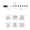Extralink | Lampki LED | 500L multikolor, dł. 3 + 25 m wewn/zewn