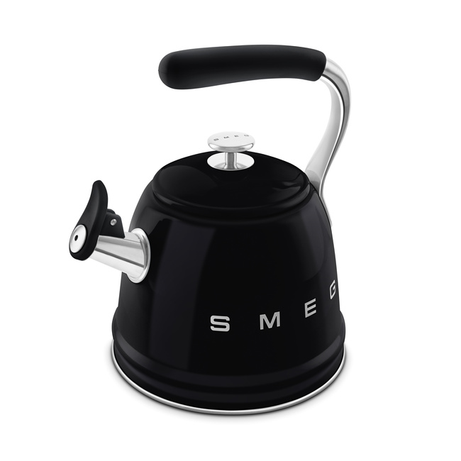 Smeg - Czajnik z gwizdkiem, Czarny SDA 50's Style WKF01BL.