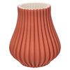 Wazon ceramiczny Rituali Domestici Lino, brązowy, matowy, struktura lnu, 28 x 25 cm