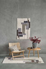 Tkanina dekoracyjna na ścianę Villa Collection Laerk 110 × 70 cm, szara i biała