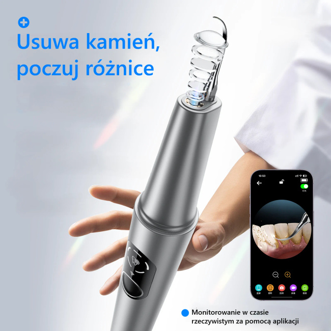 EXTRALINK SC-02 Skaler ultradźwiękowy do zębów z kamerą 5 trybów Pełna kontrola higieny jamy ustnej