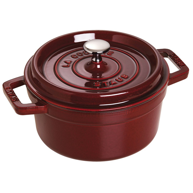 Staub La Cocotte garnek żeliwny okrągły 2.6 ltr, grenadynowy