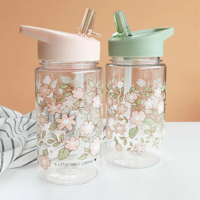 Butelka na wodę dla dzieci Blossoms pink 0,45l - A Little Lovely Company