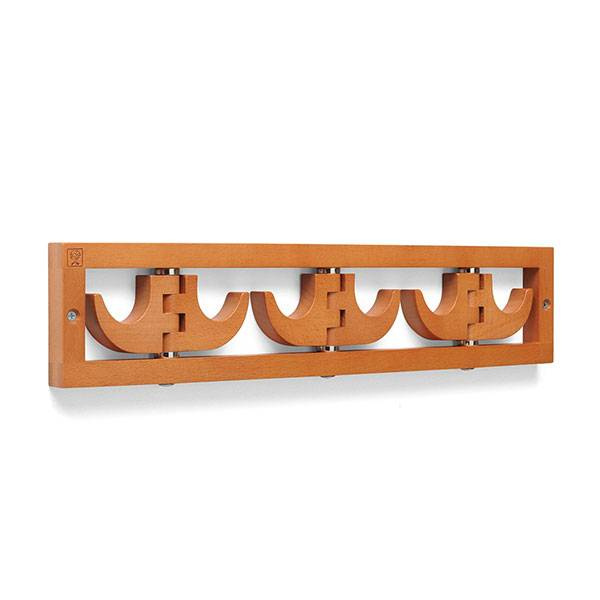 Wieszak ścienny Foppapedretti Flat 3 Walnut – orzech