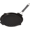 Okrągła Patelnia Żeliwna Grillowa 27 Cm, Czarny - Staub