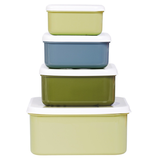 Lunchbox dla dzieci Dinosaurs - zestaw 4 szt - A Little Lovely Company