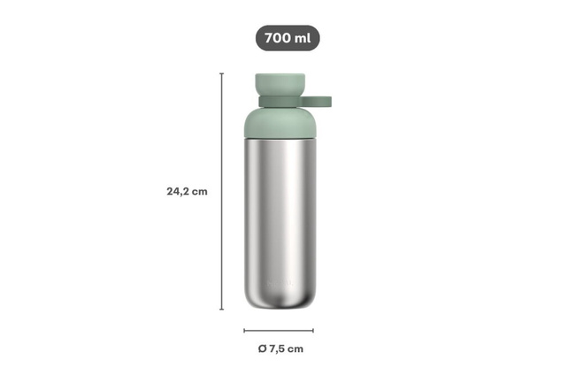 Stalowe butelki na wodę 700 ml Vita Nordic Black - Mepal