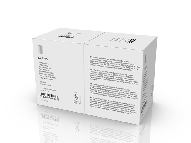 Kubek na szczoteczki do zębów Karma White 34440 - Zone Denmark