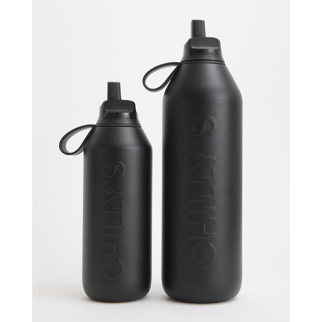 Butelka termiczna Chilly's Series 3 Flip ze słomką, 500 ml, Onyx