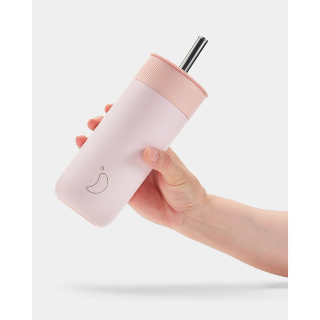 Termiczny kubek 2w1 ze słomką | 500ml | Różowy series 2 - Chillys bottles