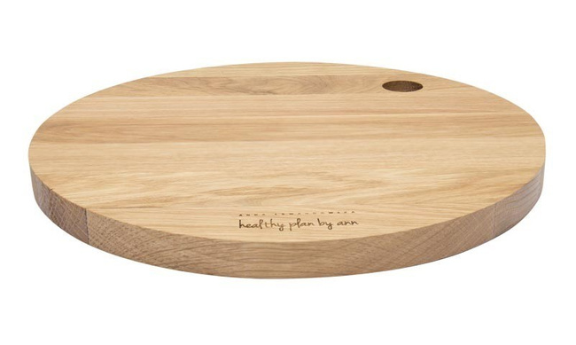 Deska drewniana dębowa okrągła 27cm - Hpba