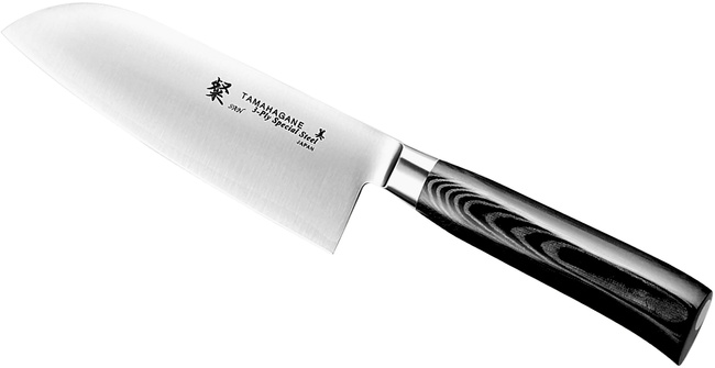 Tamahagane San Black Vg-5 Santoku Knife 12cm - High-Quality Japanese Kitchen Knife