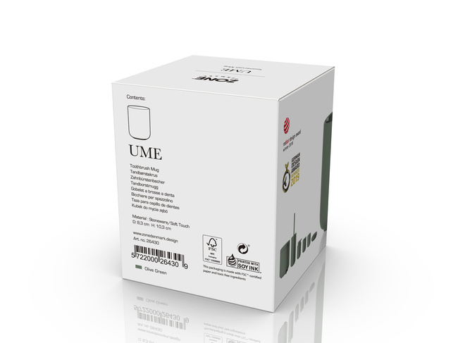 Kubek Na Szczoteczki Do Zębów Ume Olive Green 26430 - Zone Denmark