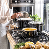 Rondel emaliowany KitchenAid 2,4 l z pokrywką, czarny