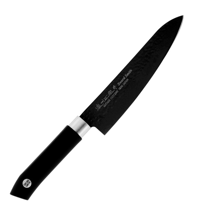 Satake Swordsmith Black Nóż Szefa Kuchni 18cm - Japoński Stalowy Nóż Kuchenny
