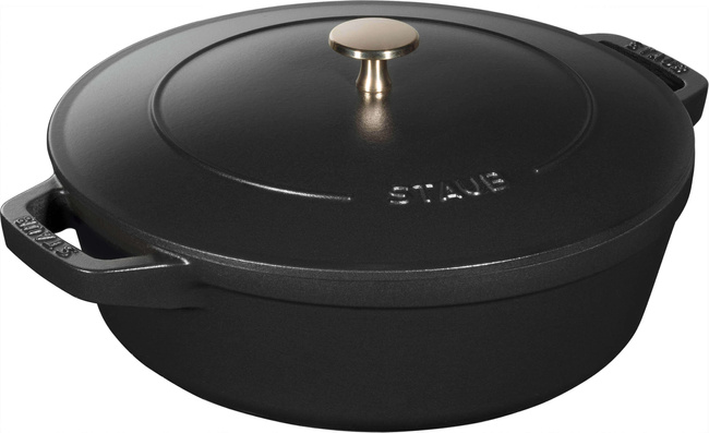 Zestaw 3 naczyń + pokrywka 24 cm czarny - Staub