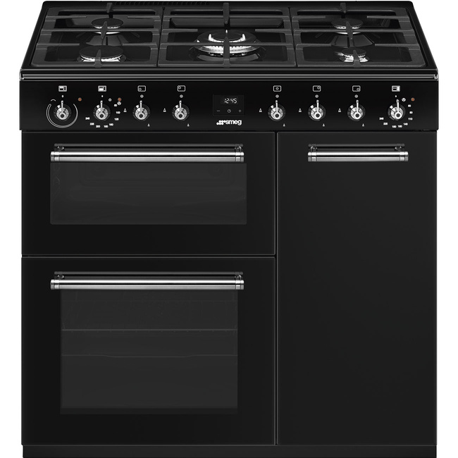 Smeg - Kuchnia wolnostojąca z płytą gazową CX93GMBL CONCERTO - czarny