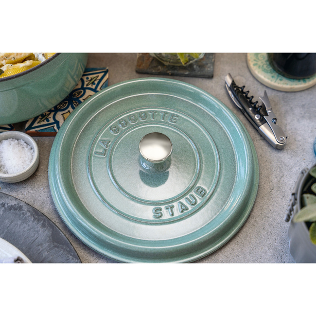Garnek Żeliwny Okrągły 6.7 Ltr, Miętowy - Staub