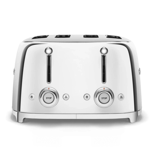 Smeg - Toster, Cztery Kromki, Chrom 50's Style Tsf03Sseu Chrom