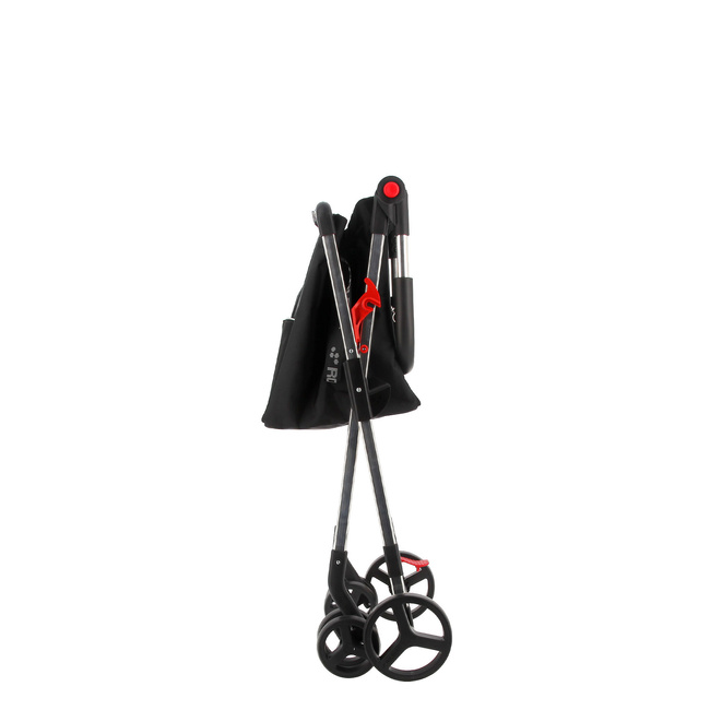 Wózek na zakupy Rolser Mini Basket MF M4B, czarny, 4 koła, torba 40 do 59 l