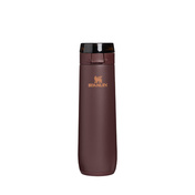 Butelka termiczna Stanley FlowState Spring Bottle 0,59 l ze słomką, brązowa Coffee
