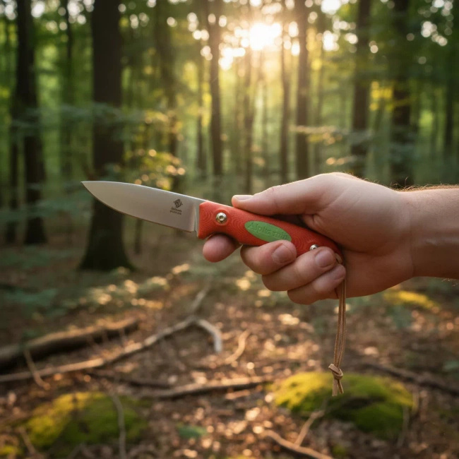 Nóż Womsi Alpha Miu S90V z czerwoną rękojeścią z mikarty, 16 cm