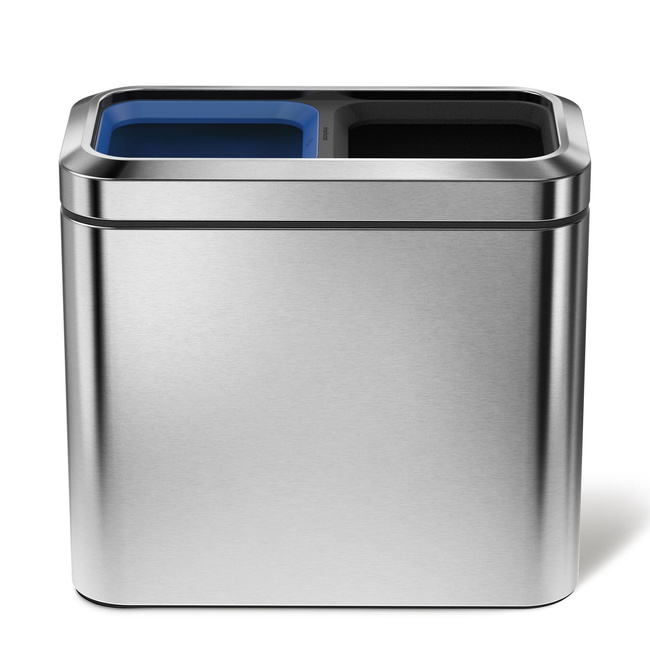 Kosz do segregacji Simplehuman Slim Open CW1470, 20 l (2 x 10 l), stal szczotkowana