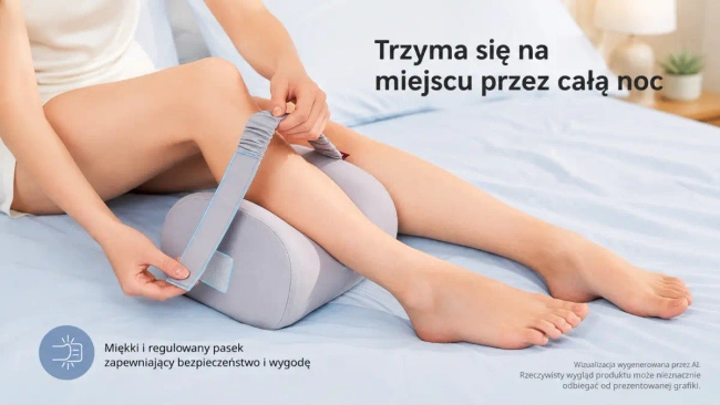Poduszka między kolana Momcozy EP001 do spania na boku, szara
