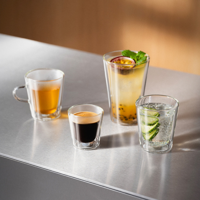 Szklanki z podwójną ścianką Canteen 100 ml 2 szt. transparent