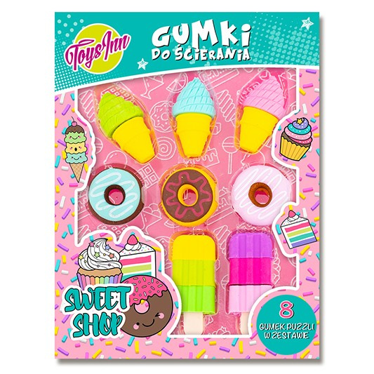 Gumki Do Ścierania Sweet Shop Mix 3 Wzorów - Stnux