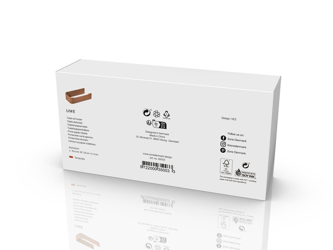 Uchwyt na papier toaletowy Zone Denmark Ume Terracotta, aluminium